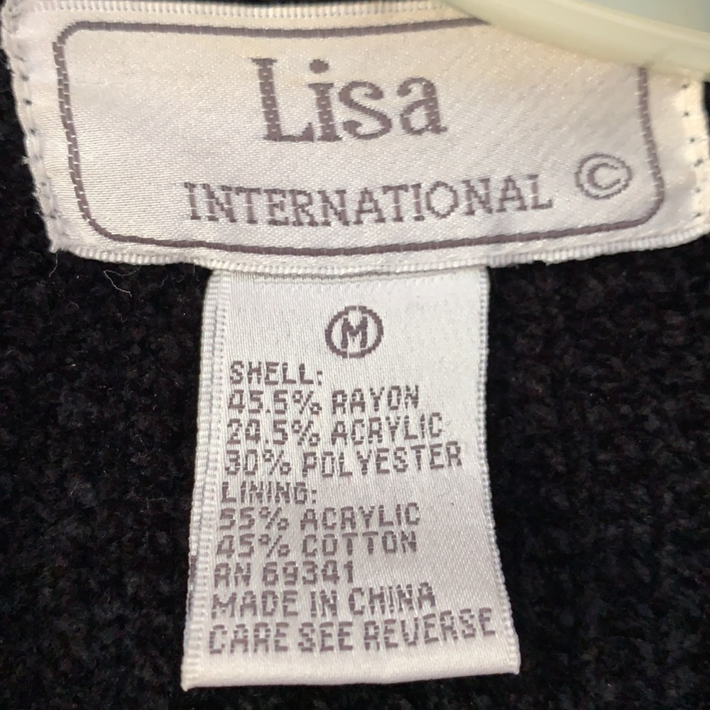 Chenille Checked Cardigan Medium Euc - image 3